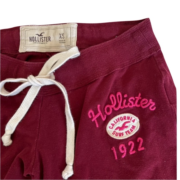 Hollister Vintage Burgundy Low Waist Sweatpants XS - Picture 3 of 6